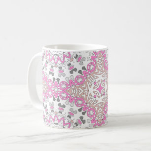 Mehrfarbige Ornament-Mandala-Kaleidoskop  Kaffeetasse