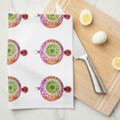 mehrfarbige Ornamente Küchentücher (Viertel Falte)