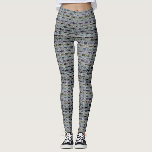 mehrfarbige Oval-Punkte Leggings (Vorderseite)