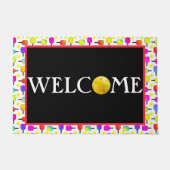 Mehrfarbige Paddle & Balls, Begrüßung Fußmatte (Vorderseite)