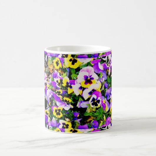 mehrfarbige Pansy-Blume Kaffeetasse (Mittel)