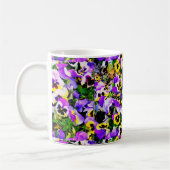 mehrfarbige Pansy-Blume Kaffeetasse (Links)