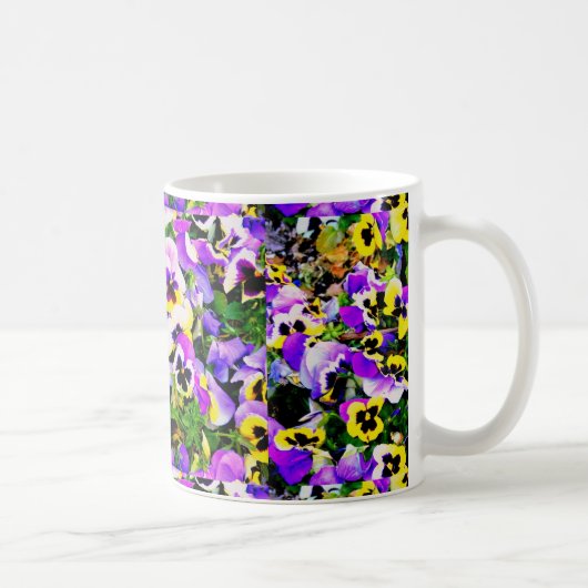 mehrfarbige Pansy-Blume Kaffeetasse (Rechts)