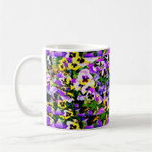 mehrfarbige Pansy-Blume Tasse (Links)