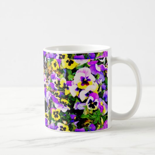 mehrfarbige Pansy-Blume Tasse (Rechts)