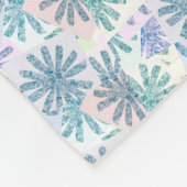 mehrfarbige Pastel Patchwork Daisy Fleecedecke (Ecke)