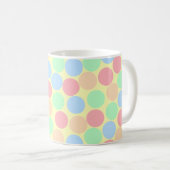 Mehrfarbige Pastell-Punkte-Muster Kaffeetasse (VorderseiteRechts)