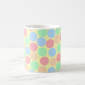 Mehrfarbige Pastell-Punkte-Muster Kaffeetasse (Mittel)