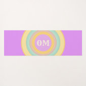 Mehrfarbige Pastellkreise Yogamatte (Rückseite (Horizontal))