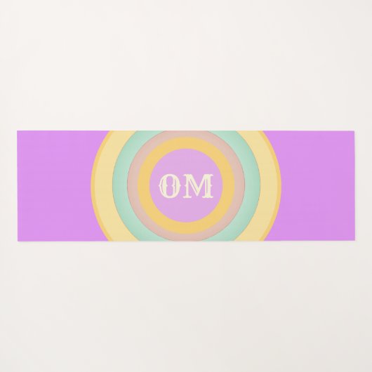 Mehrfarbige Pastellkreise Yogamatte (Rückseite (Horizontal))