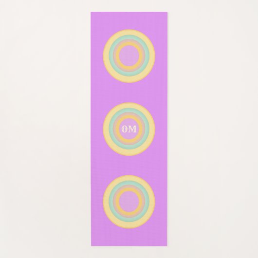 Mehrfarbige Pastellkreise Yogamatte (Vorderseite)