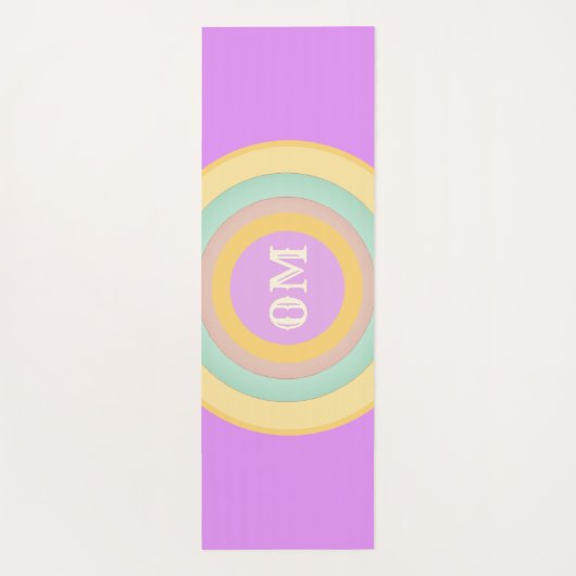 Mehrfarbige Pastellkreise Yogamatte (Rückseite)