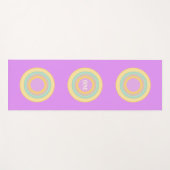 Mehrfarbige Pastellkreise Yogamatte (Vorderseite (Horizontal))