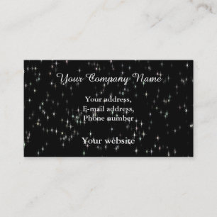 Mehrfarbige Pastellsterne/schwarzer Hintergrund Visitenkarte