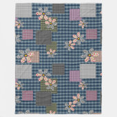 Mehrfarbige Patchwork-Retro-Muster im rustikalen S Fleecedecke (Vorderseite)