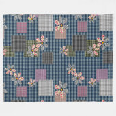 Mehrfarbige Patchwork-Retro-Muster im rustikalen S Fleecedecke (Vorderseite (Horizontal))