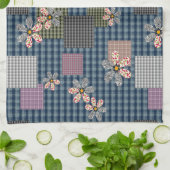 Mehrfarbige Patchwork-Retro-Muster im rustikalen S Geschirrtuch (Gefaltet)