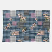 Mehrfarbige Patchwork-Retro-Muster im rustikalen S Geschirrtuch (Horizontal)