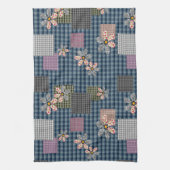 Mehrfarbige Patchwork-Retro-Muster im rustikalen S Geschirrtuch (Vertikal)