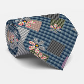Mehrfarbige Patchwork-Retro-Muster im rustikalen S Krawatte (Gerollt)