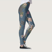 Mehrfarbige Patchwork-Retro-Muster im rustikalen S Leggings (Rechts)