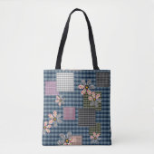 Mehrfarbige Patchwork-Retro-Muster im rustikalen S Tasche (Vorderseite)