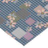 Mehrfarbige Patchwork-Retro-Muster im rustikalen S Tischdecke (Schrägansicht)