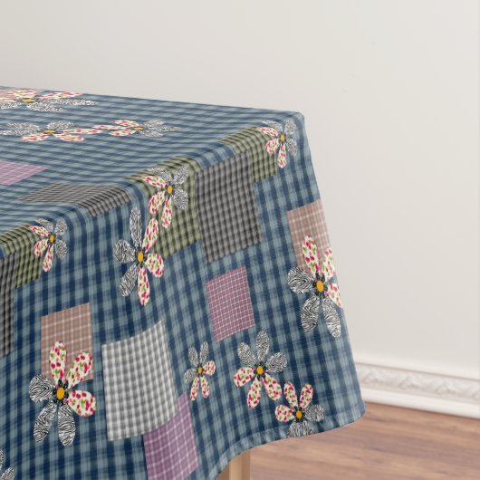 Mehrfarbige Patchwork-Retro-Muster im rustikalen S Tischdecke (Beispiel)