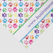 mehrfarbige Paw-Prints Seidenpapier (Ausschnitt)