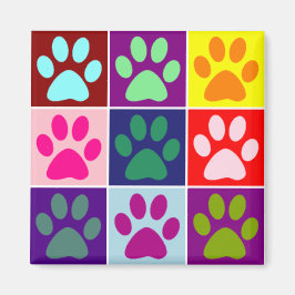 mehrfarbige Paws Magnet