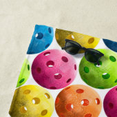 Mehrfarbige Pickleballs Strandtuch (Beispiel)