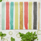 Mehrfarbige Pinselstriche Handtuch (Gefaltet)