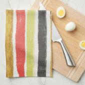 Mehrfarbige Pinselstriche Handtuch (Viertel Falte)
