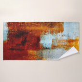Mehrfarbige Pinselstriche in Ölstruktur. Grunge Badehandtuch (Badehandtuch)