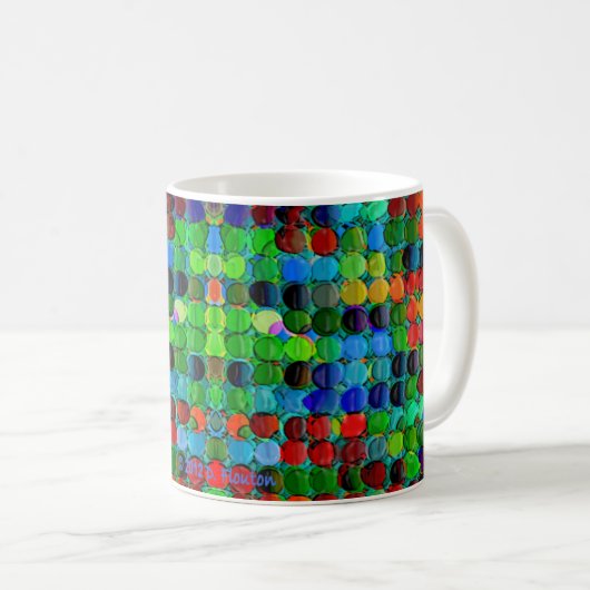 Mehrfarbige Plastikblasen Kaffeetasse (VorderseiteRechts)