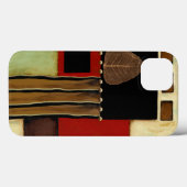 Mehrfarbige Platten-Malerei mit Brown-Blatt Case-Mate iPhone Hülle (Rückseite (Horizontal))