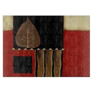 Mehrfarbige Platten-Malerei mit Brown-Blatt Schneidebrett