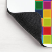 Mehrfarbige Plätze und Streifen Girly Mousepad (Ecke)