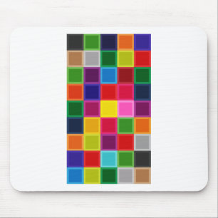 Mehrfarbige Plätze und Streifen Girly Mousepad