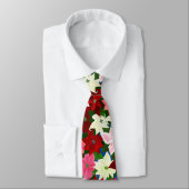 Mehrfarbige Poinsettia Weihnachten Krawatte (Gebunden)