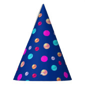 mehrfarbige Polka Dots Partyhütchen (Links)