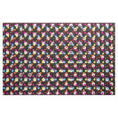 Mehrfarbige Polka-Punkte auf schwarz Stoff (Yard (91,4 cm))