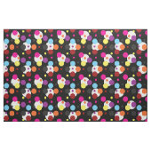 Mehrfarbige Polka-Punkte auf schwarz Stoff (Fat Quarter (45,7 x 55,9 cm))