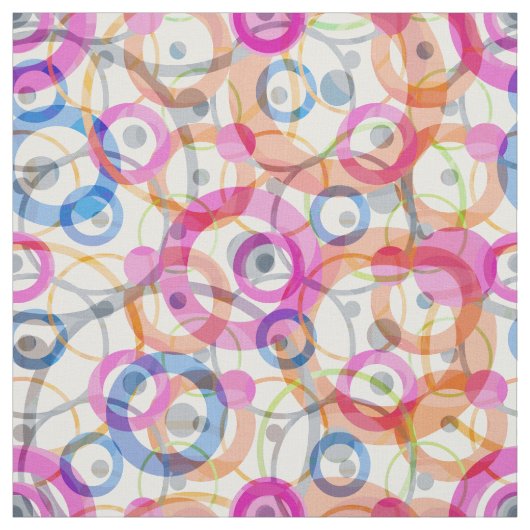 mehrfarbige Polka-Punkte, Kreise auf weiß Stoff (Muster)