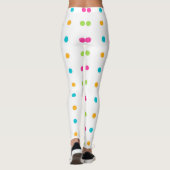 Mehrfarbige Polka-Punkte Leggings (Rückseite)