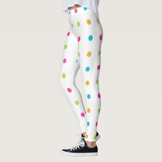 Mehrfarbige Polka-Punkte Leggings (Links)