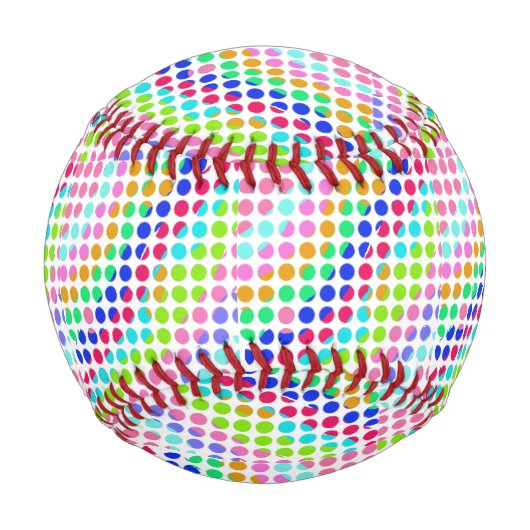 mehrfarbige Polka-Punkte Thunder_Cove Baseball (Rückseite)