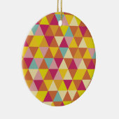 Mehrfarbige Polygon-Dreiecke in geometrischer Form Keramik Ornament (Rechts)