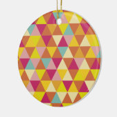 Mehrfarbige Polygon-Dreiecke in geometrischer Form Keramik Ornament (Links)