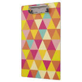 Mehrfarbige Polygon-Dreiecke in geometrischer Form Klemmbrett (Links)